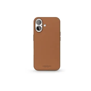 Vonmählen Coque arrière Like Leather iPhone 16 Brun