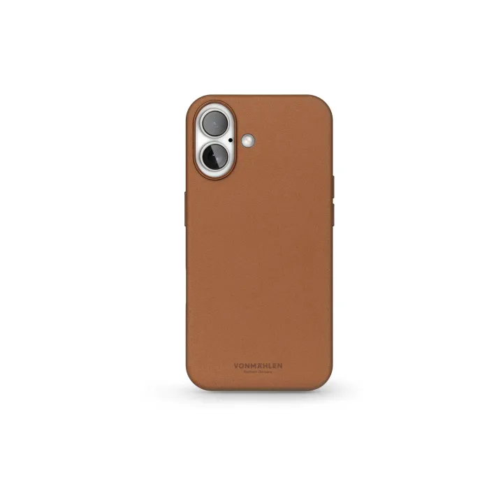 Vonmählen Coque arrière Like Leather iPhone 16 Brun