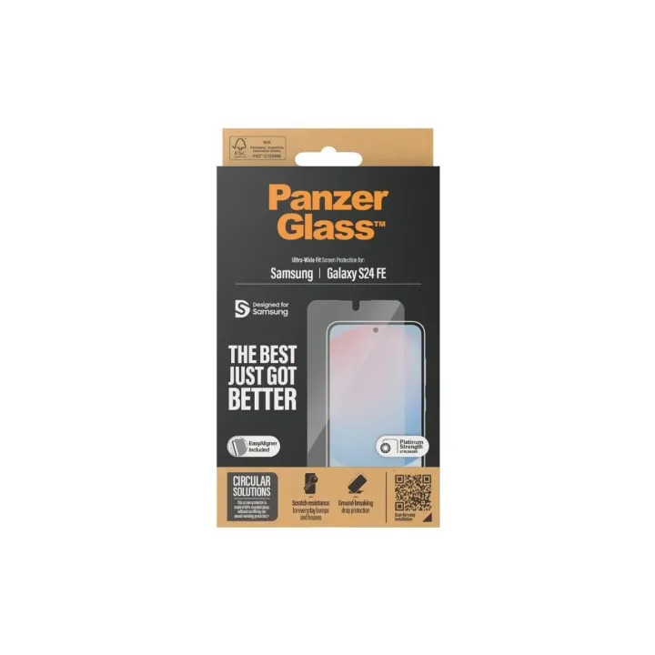 Panzerglass Protection d’écran Ultra Wide Fit Galaxy S24 FE avec applicateur